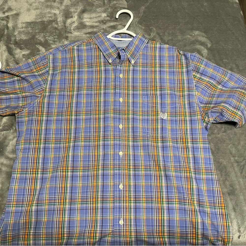 Chaps short sleeve button up XL